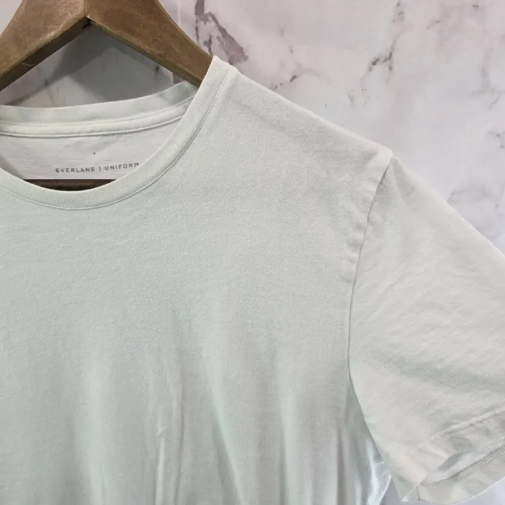 Everlane T Shirt Mens Small White Short Sleeve Crew Organic Cotton Lightweight - Picture 10 of 11
